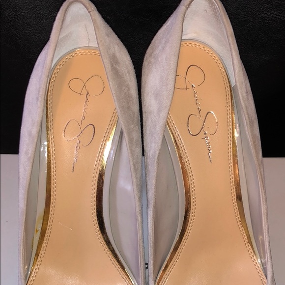 Jessica Simpson Given heels gray suede 9.5 pumps - Picture 3 of 4